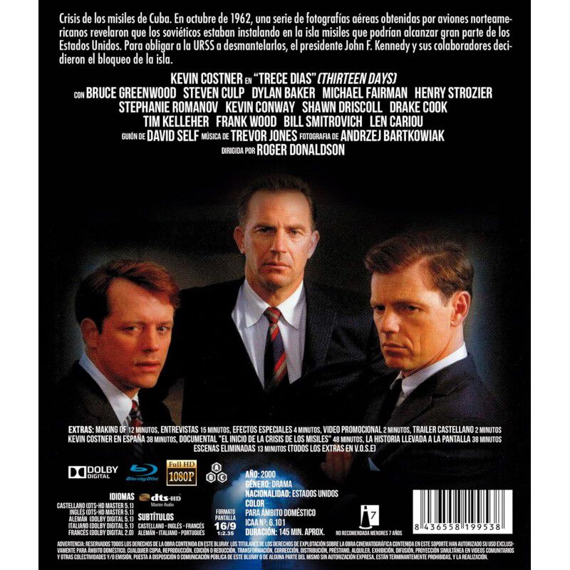 Trece D&iacute;as [blu-ray] (2000) Thirteen Days (13 D... image number null