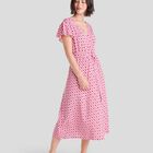 Vestido Cruzado de Rombos Rojo