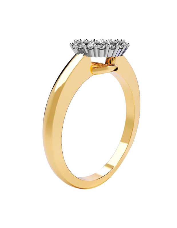 Anillo de Compromiso en Oro de 14K con Circonia... image number null