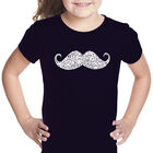 Camiseta Word Art Para Ni&ntilde;a - Maneras De Estilar Un Bigote - Negro