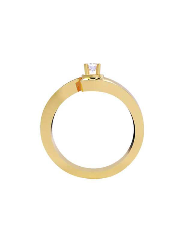 Anillo de Compromiso de 14K con Diamante de Lab... image number null