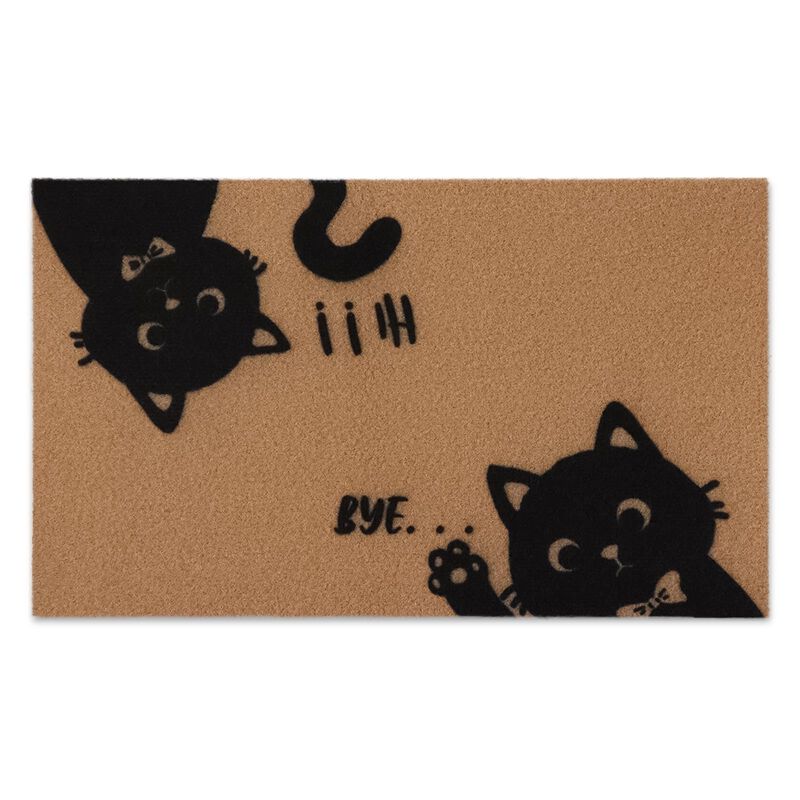 Felpudo Arttown 43x76 Cm Gato Negro image number null