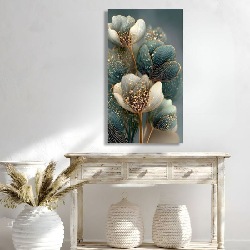 Cuadro Decorativo Impreso 40x60cm Jade y Oro image number null