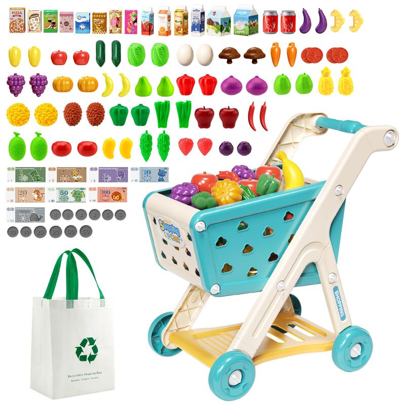 Set De Carrito De Compras Para Ni&ntilde;os Jovow Con ... image number null