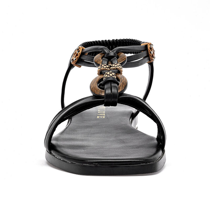 Ivi Love sandalia piso para mujer negro cod 140... image number null