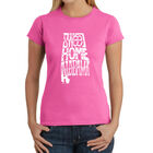 Camiseta Word Art Para Mujer - Sweet Home Alabama- Rosa