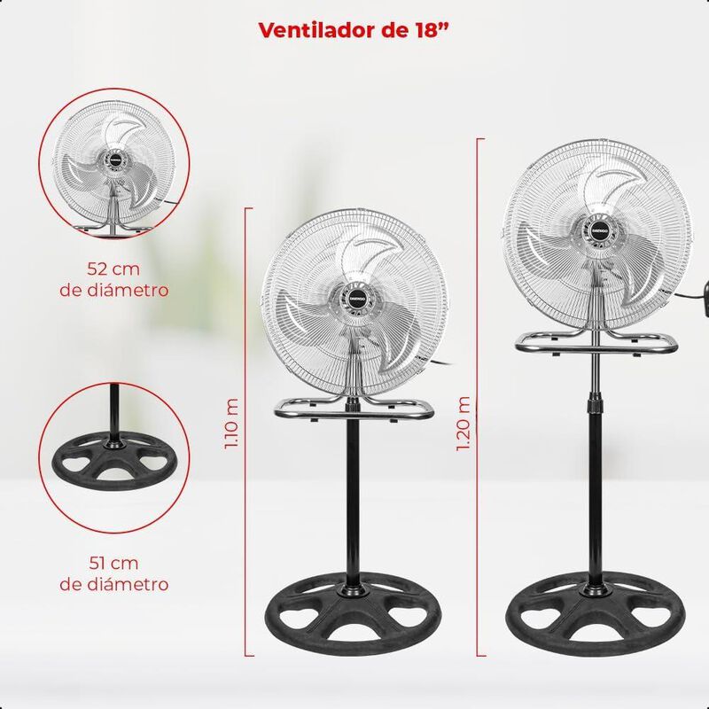 VENTILADOR PEDESTAL PISO PARED DAEWOO DI-45HVF-... image number null