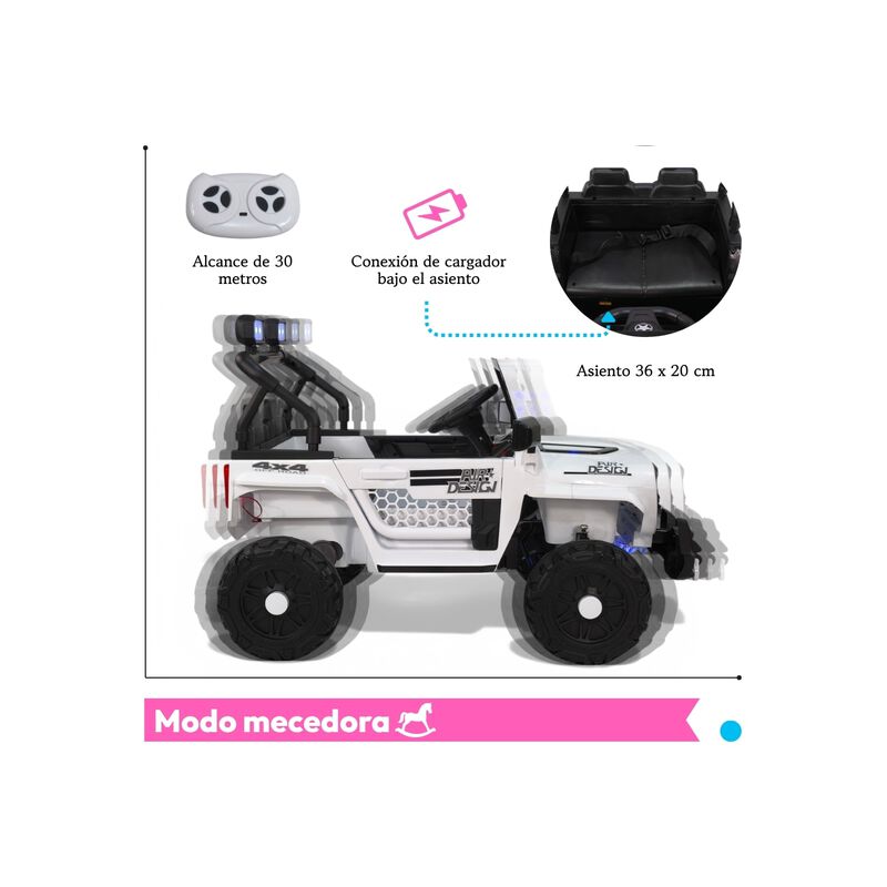 Carro El&eacute;ctrico Jeep Con Control Remoto Para Ni... image number null