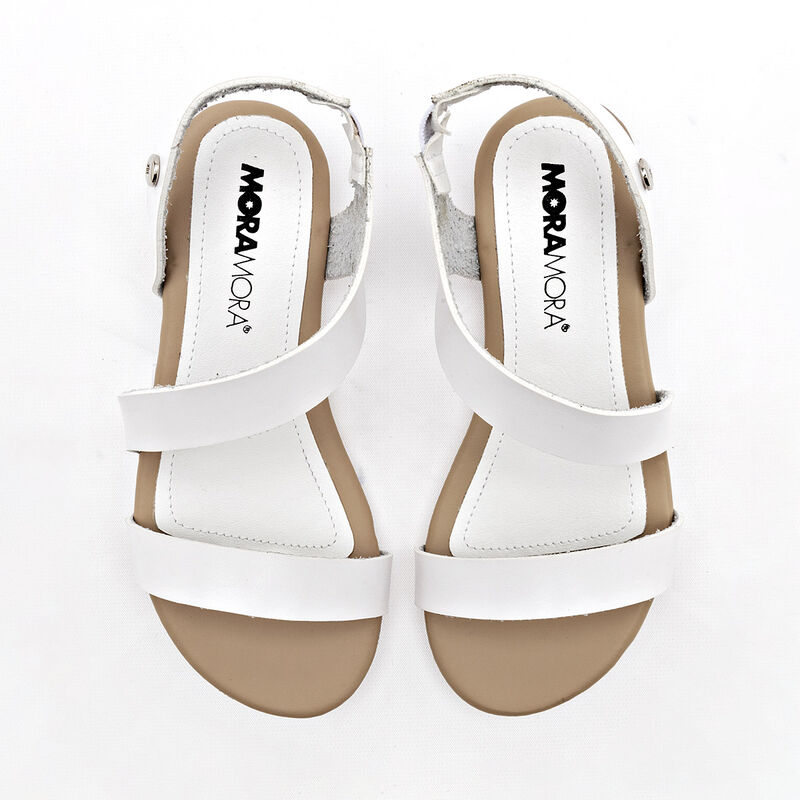 Moramora Sandalia para niña blanco image number null