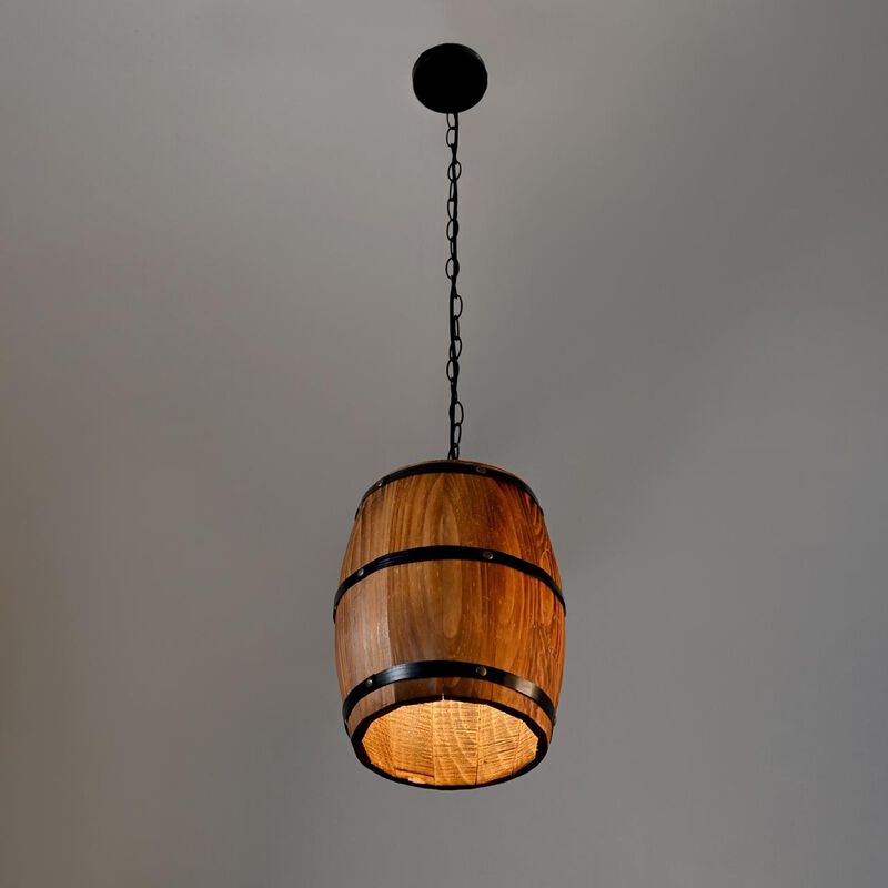 Candil De 1 Luz Rustico Barril image number null