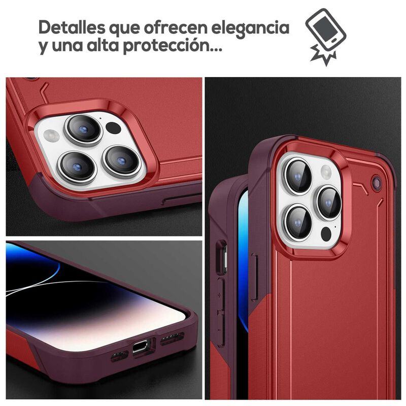 Funda Tekku Tough Cover Para Iphone 15 Pro Roja image number null