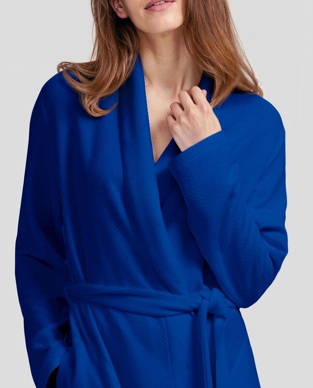 Bata Smoking con Vivo Azul image number null