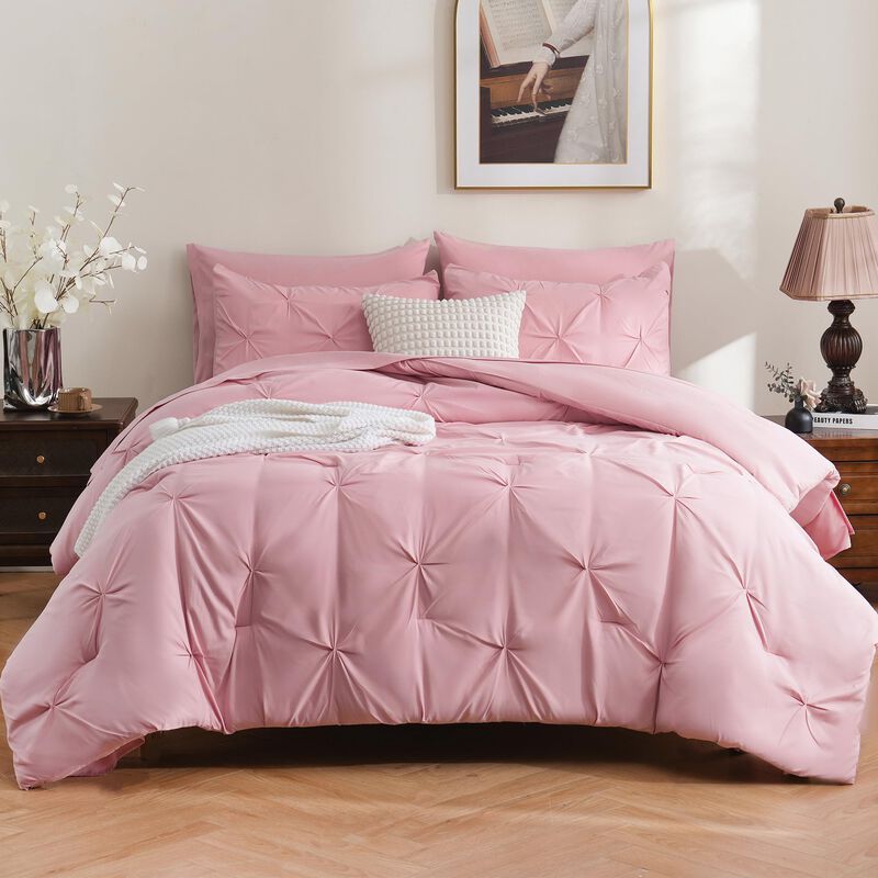 Juego De Edred&oacute;n Downcool Pink Queen Con Cama D... image number null