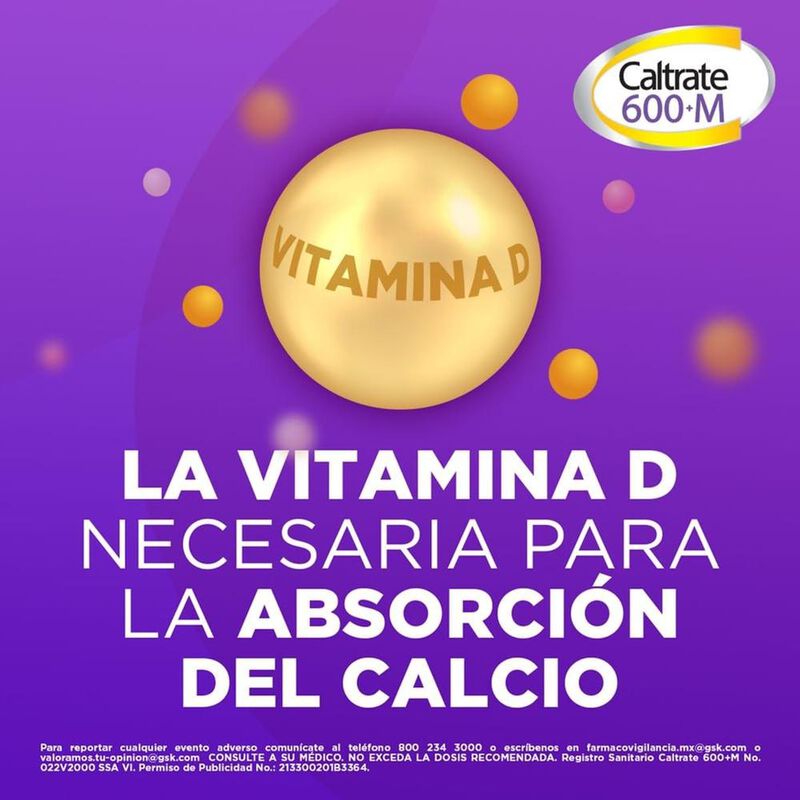 Caltrate Suplemento de Calcio 600 +M 600mg / 40... image number null