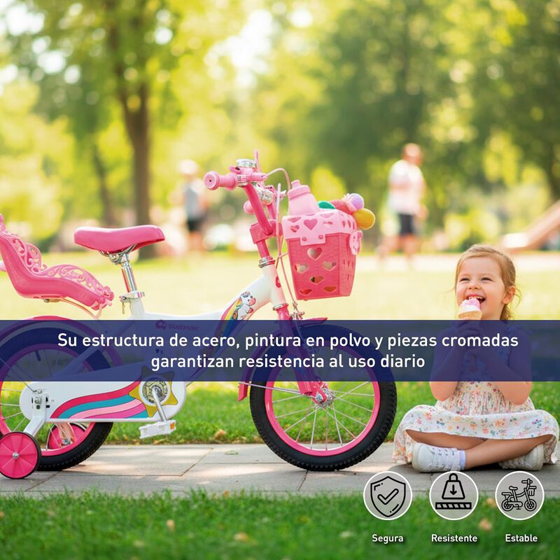 Bicicleta Infantil R14 Para Ni&ntilde;a Con Ruedas De ... image number null