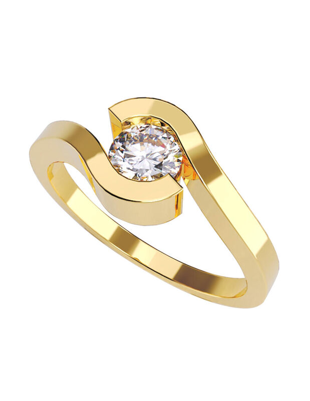 Anillo de Compromiso de 14K con Diamante de Lab... image number null