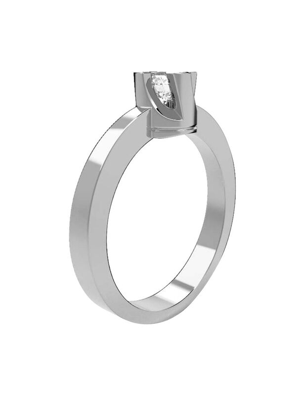 Anillo de Compromiso de 14K con Diamante de Lab... image number null