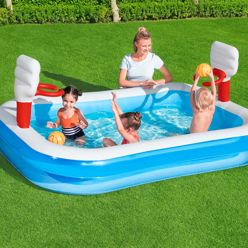 Alberca Inflable Rectangular con Aros Basketbal... image number null