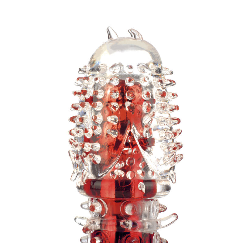 VIBRADOR DE GEL SUAVE TEXTURIZADO ROJO image number null