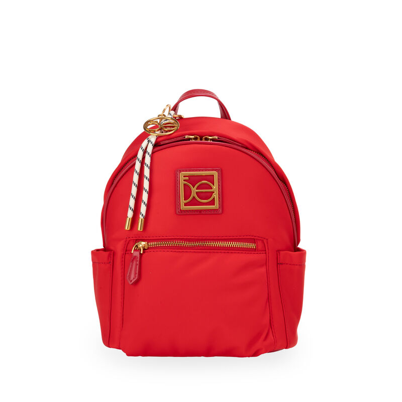 Mochila Mediana Con Charm Decorativo Color Rojo image number null