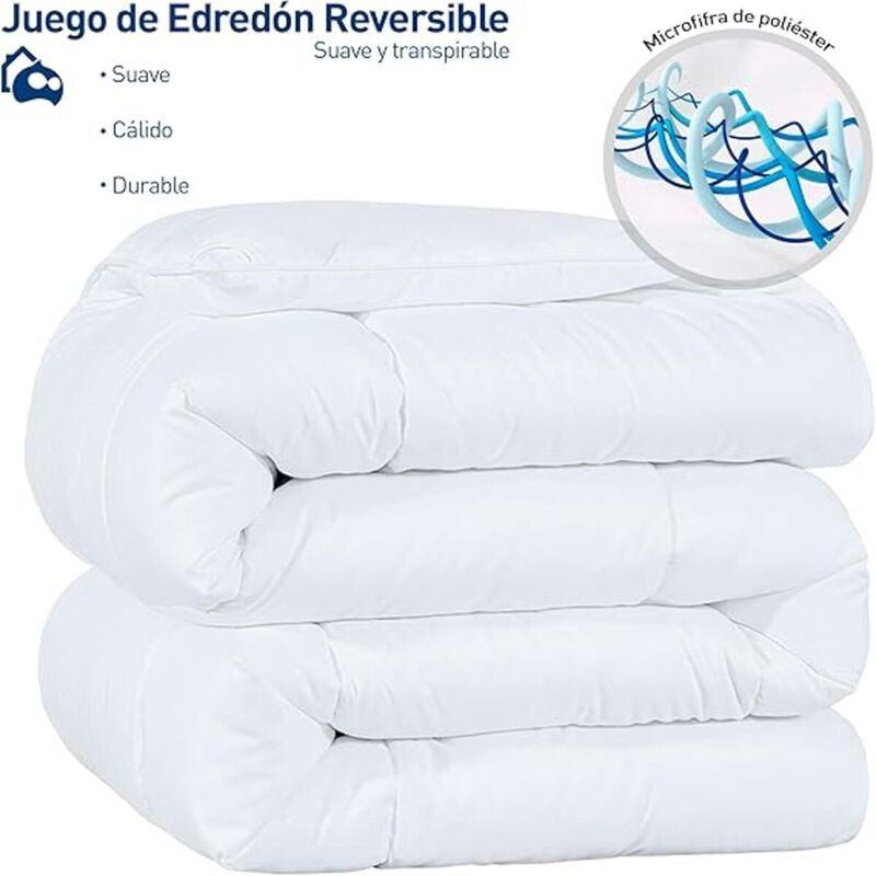 Edred&oacute;n Acolchado Matrimonial Blanco Bluelander image number null