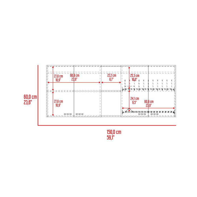 Gabinete Superior Estrella Wengue Virtual Muebl... image number null