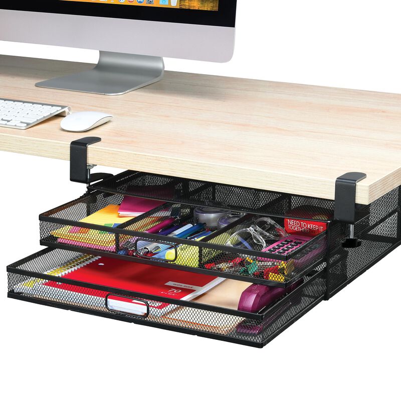 Caddy Homeify 47 cm, 2 Cajones, Malla Met&aacute;lica,... image number null