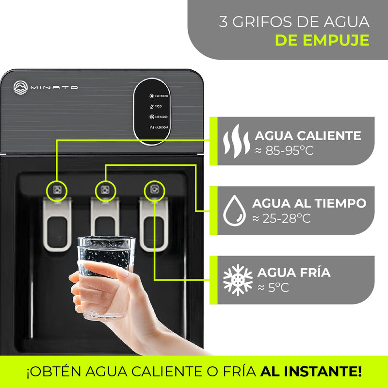 Minato Dispensador Agua Fría, Caliente y Al Tie... image number null
