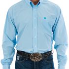 Camisa Cinch De Corte Cl&aacute;sico, Manga Larga, Azul Claro, Talla Xs