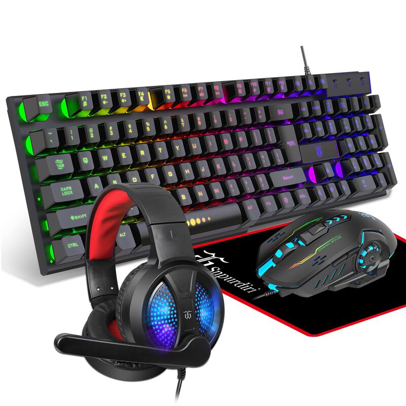 Combo DGG Teclado Mouse Alfombrilla Auriculares... image number null