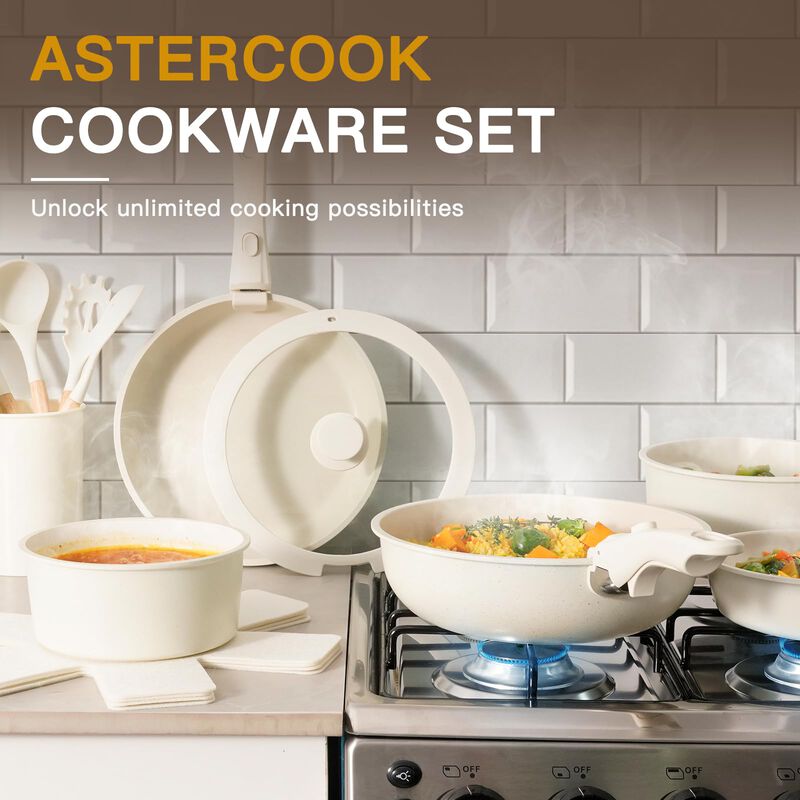 Set De Ollas Y Sartenes Astercook, 21 Unidades,... image number null
