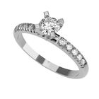 Anillo de Compromiso en Oro Blanco de 10K con Circonia M397-10W Talla:7.5/ M397-10W-CZ-75