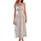 Vestido Largo, Sin Mangas, Ves-1059 Blanco Dise&ntilde;o Minimalista Con Toque Rom&aacute;ntico Para Mujer