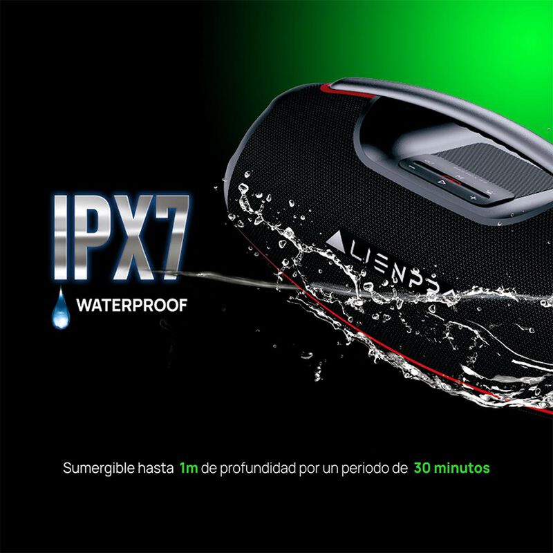 Bocina Boomer Plus Alienpro 130W IPX7 PowerBank... image number null