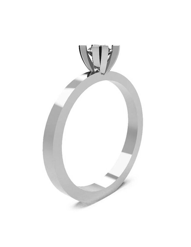 Anillo de Compromiso de 14K con Circonia Talla ... image number null