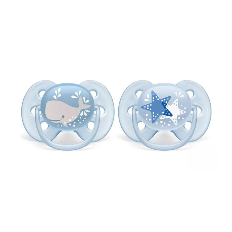 Chup&oacute;n Ultra Soft Avent 2pz 6-18m Azul Estrella image number null