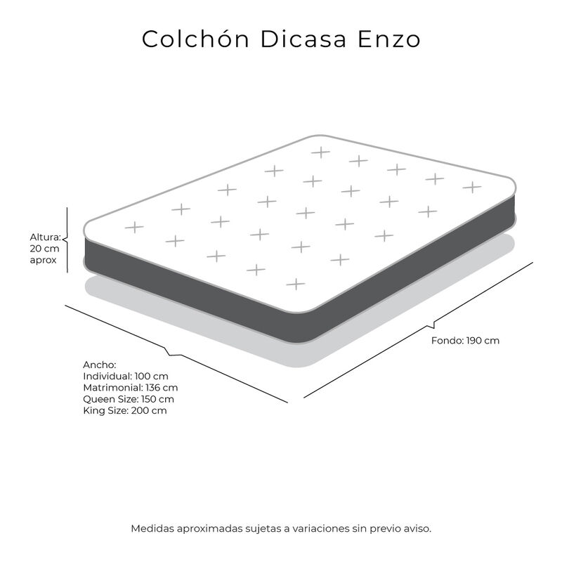 Colch&oacute;n Restonic Enzo Matrimonial + Protector L... image number null