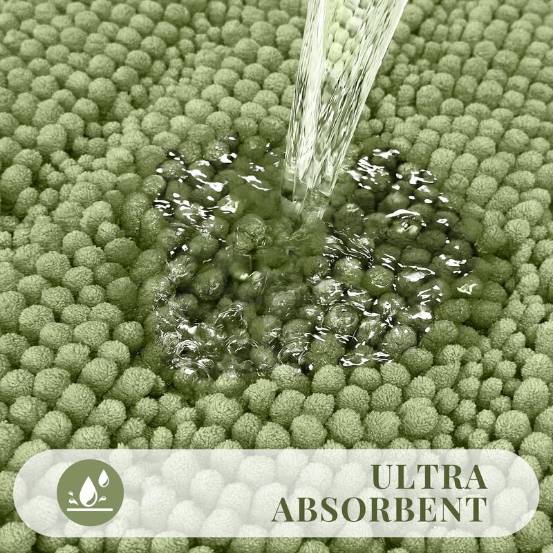 Alfombra De Ba&ntilde;o Bcoimo Sage De Chenille Absorb... image number null