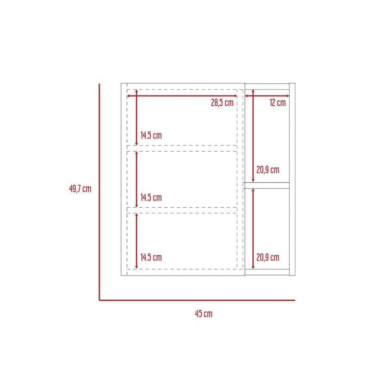 Gabinete Para Baño Paralhi, Blanco, Con Puerta ... image number null