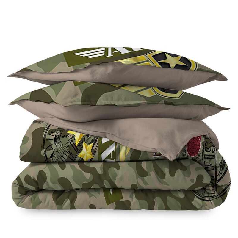 Set Edredón Polo One Army Camuflaje 100% Poliés... image number null