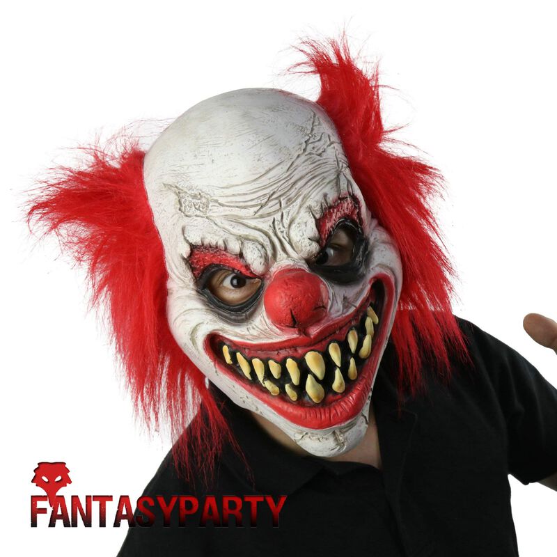 M&aacute;scara De L&aacute;tex Fantasyparty Para Payaso Terro... image number null