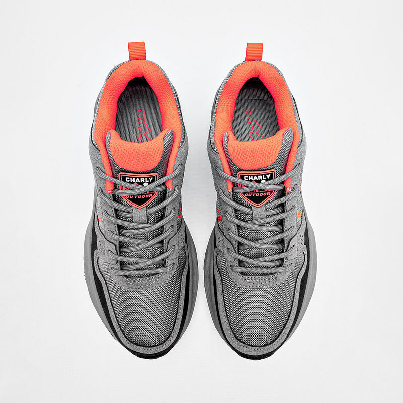Charly tenis hiking para mujer gris negro cod 1... image number null