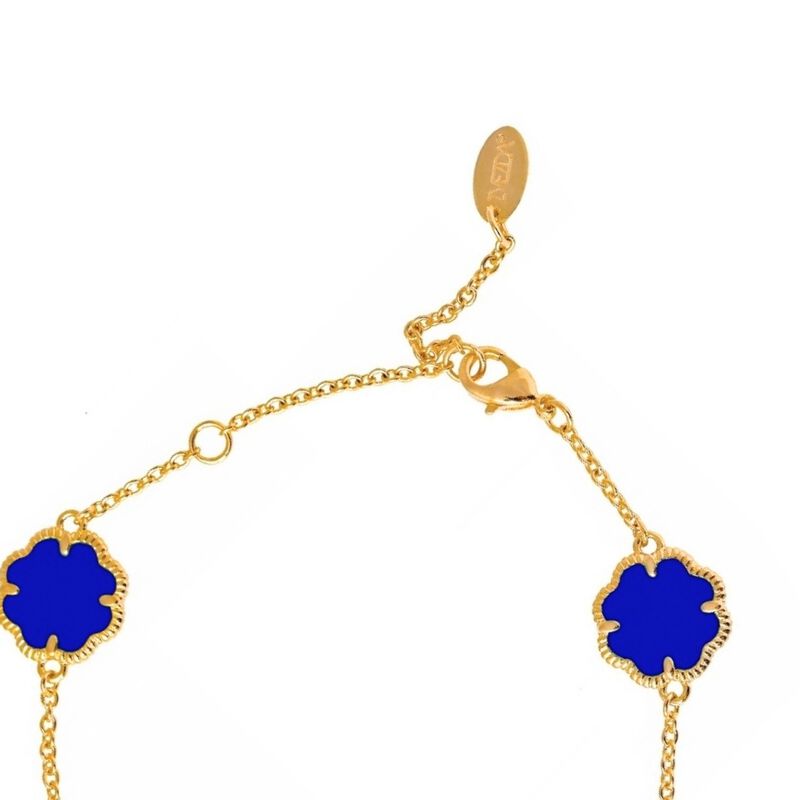 Pulsera ajustable Trébol Chapa de oro 18k Zvezd... image number null