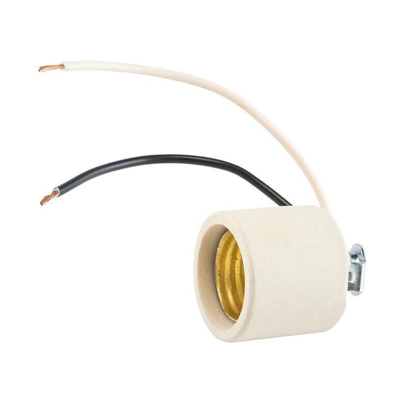 Portal&aacute;mpara de porcelana candil con niple y ca... image number null