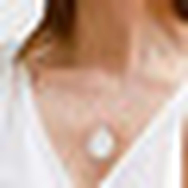 Medalla de Cruz de Plata Grande Con Cadena de P... image number null