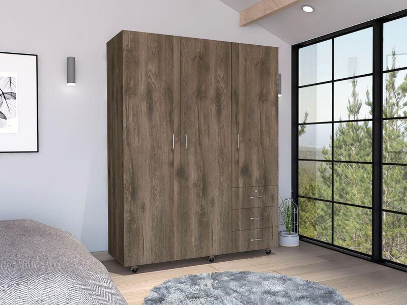 Closet Tini Nogal y Blanco con Tres Cajones Vir... image number null