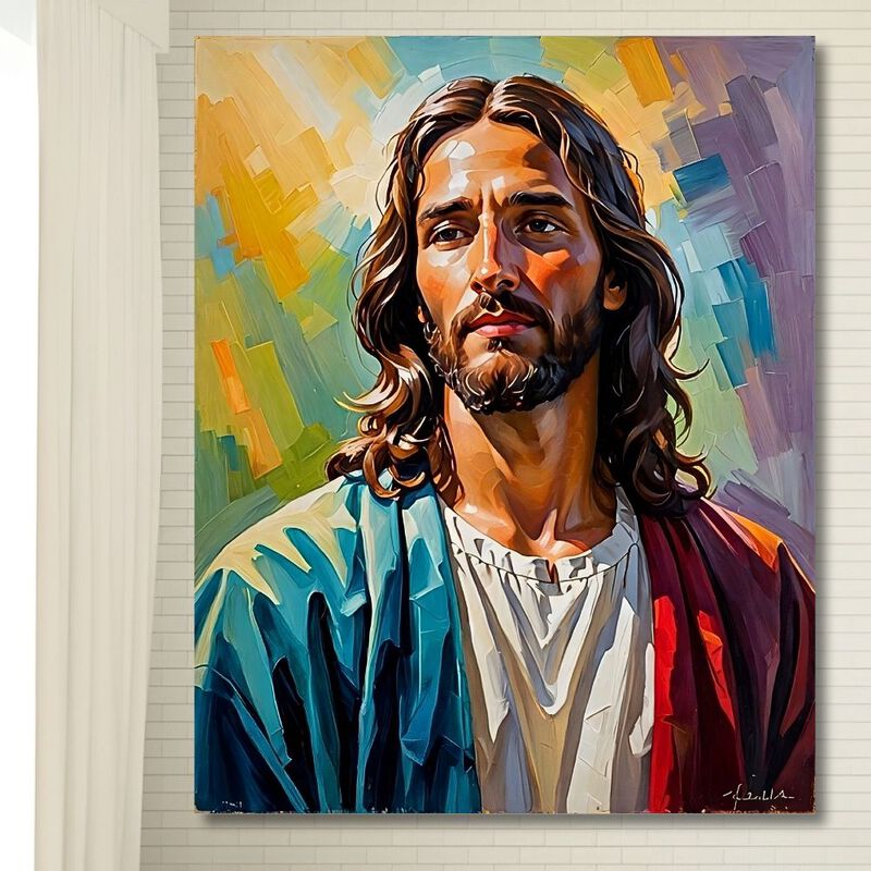 Cuadro Decorativo Religioso 90x122cm Jes&uacute;s Pop ... image number null