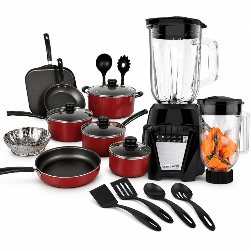 Kit Tramontina Bater&iacute;a Primaware 18pz Rojo + Bl... image number null