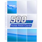 P&aacute;ginas De Fundas Para Tarjetas Tioplior 500 Unidades, 9 Bolsillos, Capacidad 9.000