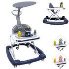 Andadera para Bebé Mecedora Dino Musical Bastón Dirigible Alturas Ajustables Plegable Tapete Brincolín - Azul